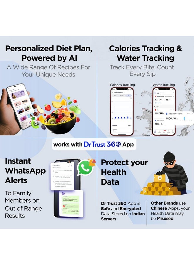 Dr Trust - Usa Legend Bmi Weight Scale & Body Fat Analyzer With Ios/Android App Sync, 14 Essential Composition Metrics Weighing Machine -526 For Home Health Monitoring (Black) - Image 1