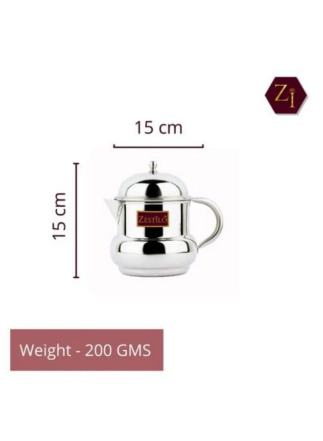 ZESTILO Oil Dispenser - 600 Ml Capacity, Steel Container With Dome, Silver - Image 2