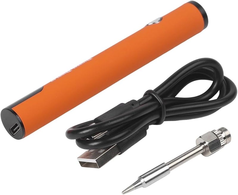 مكواة لحام قابلة لإعادة الشحن عبر USB C مع موصل 510 وشاشة LED وعرض الجهد القابل للتعديل باللون البنفسجي - Image 3