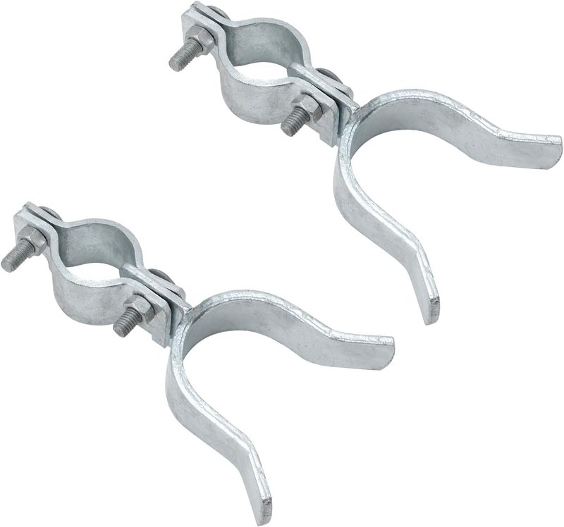 VIVIDA 1-3/8" x 2-3/8" Chain Link Gate Latch 2 PCS, Fence Fork Latch for Metal Gates with Padlock Hole, Galvanized Steel, Chain Link Fence Parts - Image 1