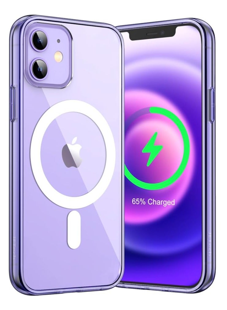 iPhone 12/12 Pro Clear Case Cover with MagSafe Wireless Charging Shockproof Phone Bumper Cover Anti-Scratch Cover for iPhone 12/12 Pro 6.1-Inch - Image 1