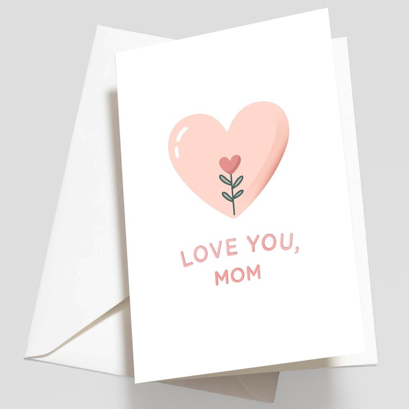 Paper Play Mother's Day Card - Elegant Mothers Day Card with Envelope, Rose Gold Foil Greeting Card 4 x 6 Inches - Image 1