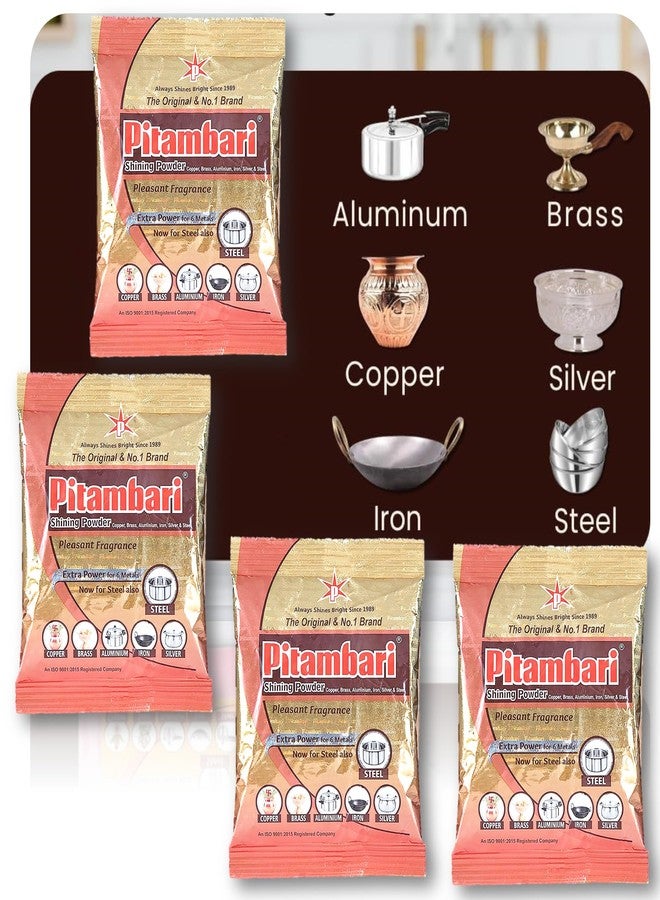 Pitambari Shining Powder For Brass, Aluminum, Copper Articles,Stain Remover-Pack 4(50gms) - Image 1