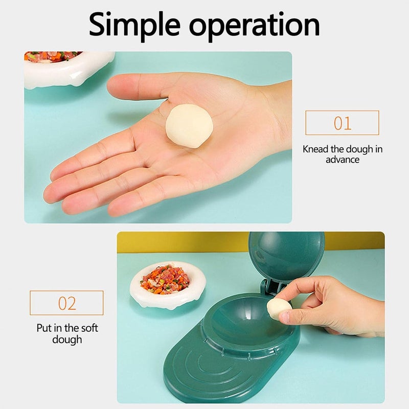 klarako Dumpling Skin Maker Dumpling Moulds, Dumpling Press Dumpling Wrapper Presser Manual Tortilla Press Maker Dumpling Wrapper Mold for Dumpling Dumpling Skin Making Tools for Kitchen (White) - Image 4