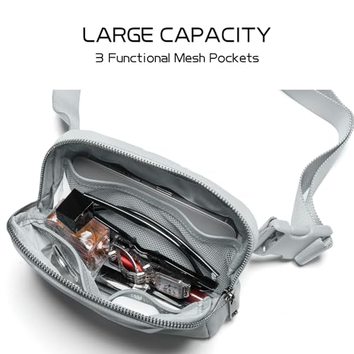 Gitus Belt Bag for Women Fanny Pack Crossbody Bags for Women Fashion Waist Packs with Adjustable Strap Gifts for Women Men (Lightgrey) - Image 5