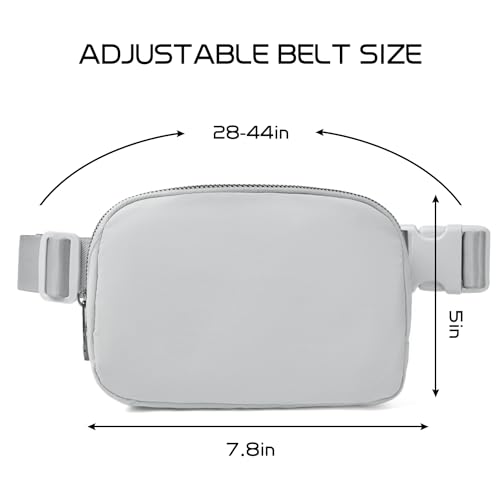 Gitus Belt Bag for Women Fanny Pack Crossbody Bags for Women Fashion Waist Packs with Adjustable Strap Gifts for Women Men (Lightgrey) - Image 3
