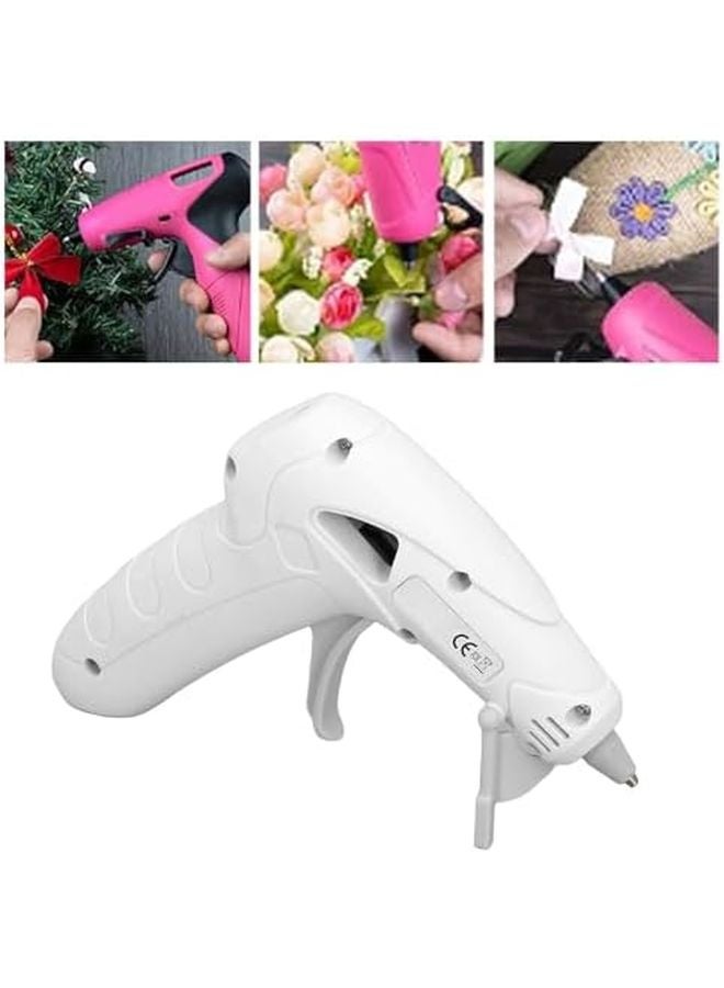 Cordless Mini Hot Glue Gun White with 30 Glue Sticks Rechargeable for DIY Crafts and Home Decor - Image 4
