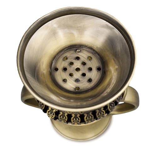 AM Regal Metal Incense Burner - Bakhoor Burner Mubkhara – Frankincense Resin Burner - Ideal for Yoga, Spa & Aromatherapy (Bronze) - Image 2