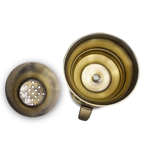 AM Regal Metal Incense Burner - Bakhoor Burner Mubkhara – Frankincense Resin Burner - Ideal for Yoga, Spa & Aromatherapy (Bronze) - Image 5