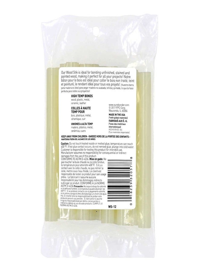 Surebonder WS-12 Full Size Hot Glue Sticks for Woodworking - High Strength, Fast Bonding, Hot Glue for Wood, Craft, and DIY Projects - 12 Pack - Image 2