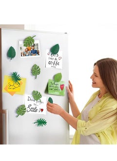 Mmmon 8 Pieces Monstera Plant Fridge Magnets,Mini Tropical Leaves Refrigerator Magnets Magnets for Locker Fridge Home Office Decor  - Image 4