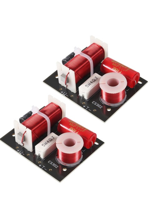 2 Pack 400W 2 Way Treble/Bass 2 Unit Hi-Fi Audio Speaker, 2-Way Speaker Audio Crossover Filters