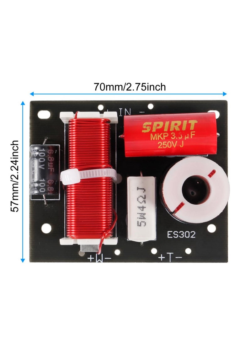 Excefore - 2 Pack 400W 2 Way Treble/Bass 2 Unit Hi-Fi Audio Speaker, 2-Way Speaker Audio Crossover Filters - Image 1