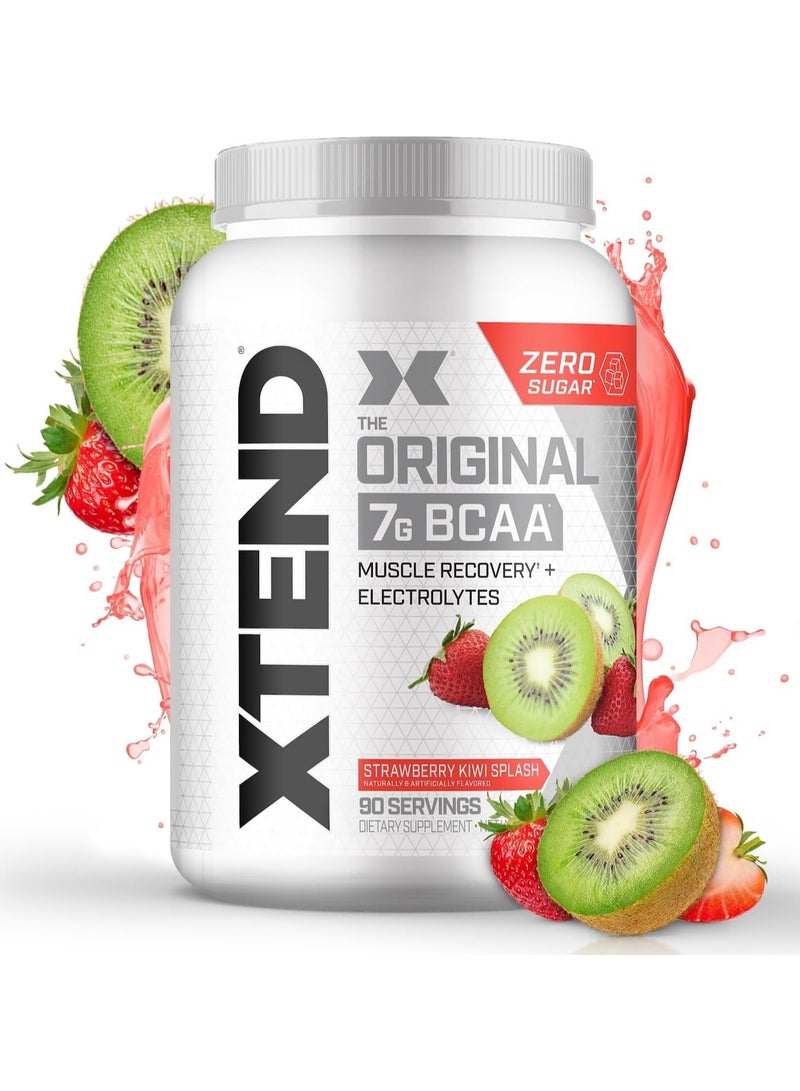 XTEND Original BCAA Powder Zero Sugar With Electrolytes for Hydration & Muscle Repair, Post-Workout Supplement, Strawberry & Kiwi Splash Flavor - 90 Servings - Image 1