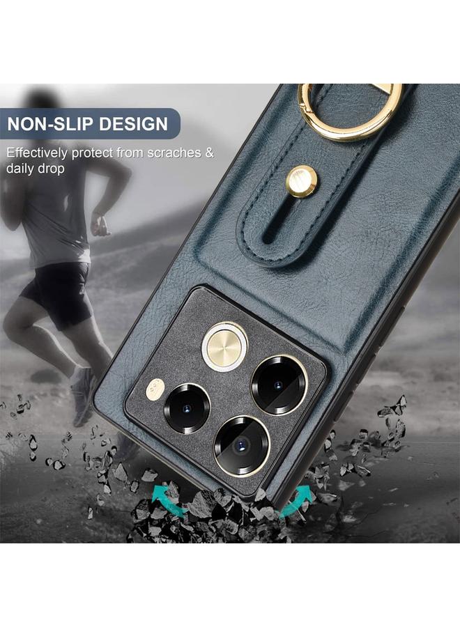 زبون جراب لهاتف Infinix Note 40 Pro 5G X6851 مع سوار معصم وغطاء خلفي من الجلد - Image 5