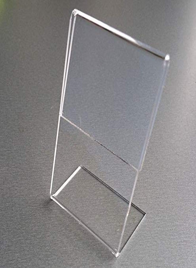 Crazyink Acrylic Sign Holder T Shape Double Sided Portrait Style Menu Ad Frame Display Stand Table Top Perfect for Restaurants, Promotions, Photo Frames, Classroom By Crazyink-216 - Image 1
