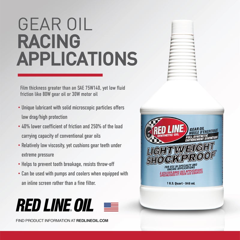 Red Line 58404 Lightweight Shockproof Gear Oil - 1 Quart Bottle - Image 3