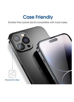 Amfilm [2+2 Pack] amFilm OneTouch for iPhone 14 Pro Max 6.7" Glass Screen Protector with Camera Lens Protector. Easiest to Installation, Bubble Free, Full Coverage Case Friendly  - Image 5