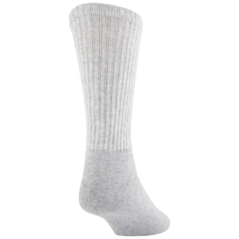 GOLDTOE Men's 656S Cotton Crew Athletic Socks, Multipairs, Grey Heather (6-Pairs), Large - Image 4