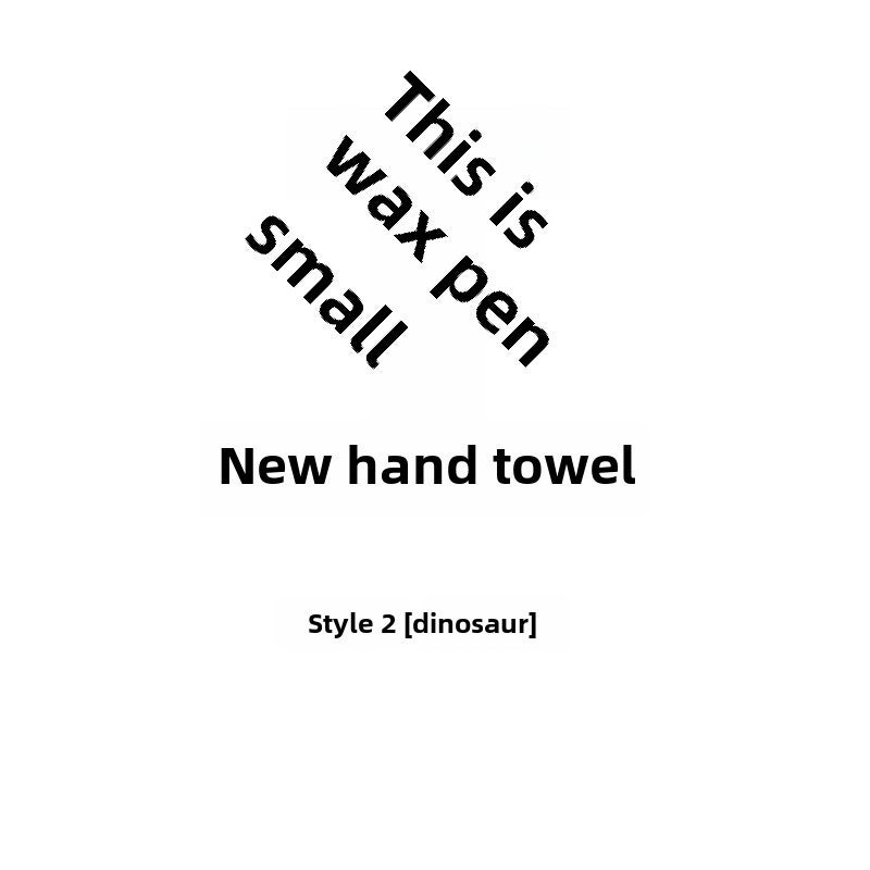 Cartoon pattern towel hanging absorbent handkerchief cute cartoon household children's towel(Style 2, 20x20cm) - Image 1