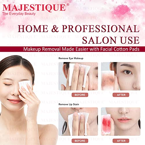 Majestique 250Pcs Soft Touch Facial Cotton Pads | Ultra-Absorbent Makeup Remover & Nail Polish Wipes | Gentle Cosmetic Pads for Skincare, Cleansing & Toner Application | Premium Lint-Free Rounds - Image 5