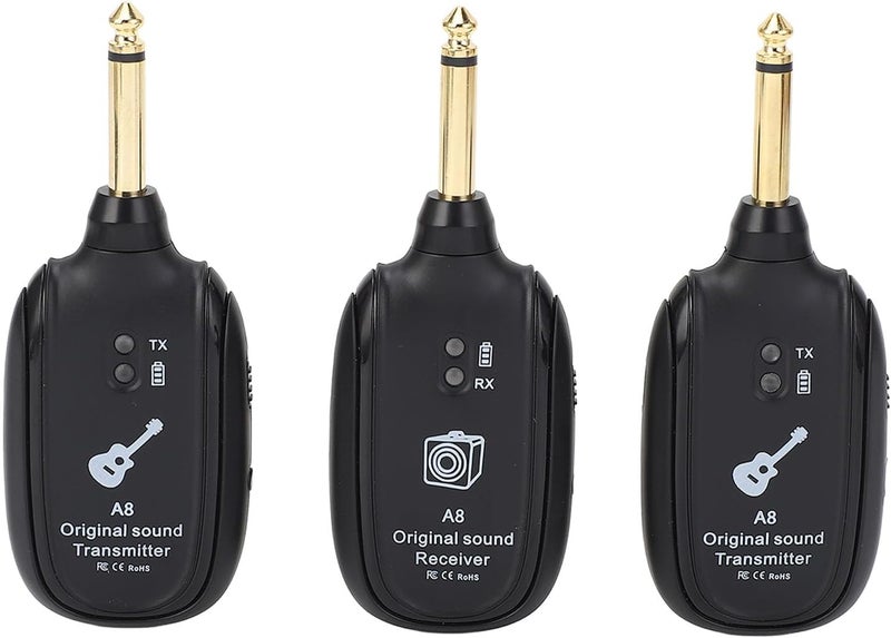 Asixxsix Wireless Guitar System, 2.4GHz 6.35mm Plug Wireless Guitar Transmitter Receiver For Electric Bass Violin With 30m Range And 4ms Latency - Image 4