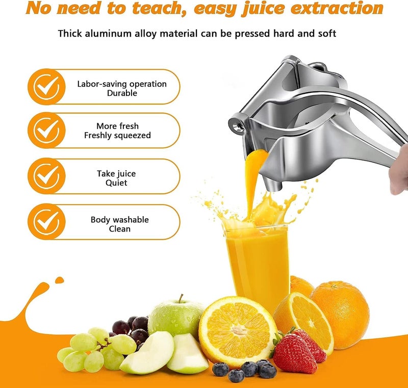 Wrishay Hand Press Juicer Machine Aluminium Manual Fruit Squeezer Orange Heavy Duty Multipurpose For Fruits Ergonomic Handle Design Metal Gap - Image 2
