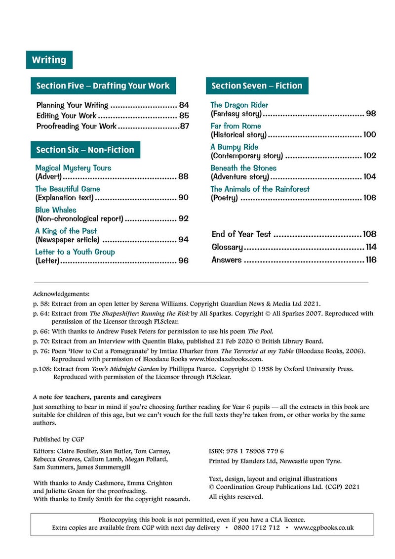 كتاب الأسئلة المستهدفة للغة الإنجليزية للصف السادس KS2 - Image 3