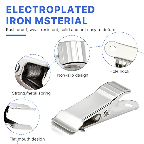 Elesunory 30 Pcs Metal Alligator Clips, 1/2 Inch Width Small Spring Clamps for DIY Crafts, Jewelry Making, Photo Display, Wires & Curtains - Hobby Clamps for Model Building, 5/16 inch Capacity - Image 3