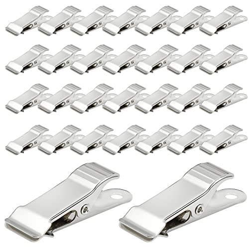 Elesunory 30 Pcs Metal Alligator Clips, 1/2 Inch Width Small Spring Clamps for DIY Crafts, Jewelry Making, Photo Display, Wires & Curtains - Hobby Clamps for Model Building, 5/16 inch Capacity - Image 1