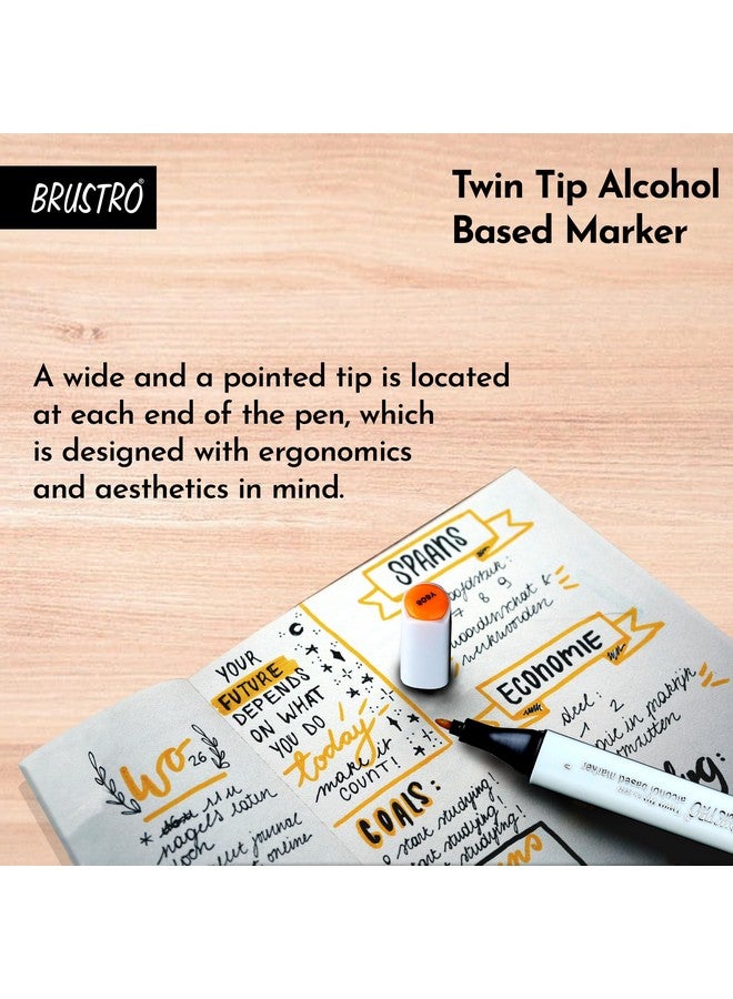 BRUSTRO Twin Tip Alcohol Based Marker Green (Olivine)|Tip Size - Broad 1-7mm line,Fine 0.7mm|Smudge-Proof,Waterproof, Ideal for Texturing, Sketching,Graffiti,Comic Artist,Architecture,Fine Art Student - Image 5