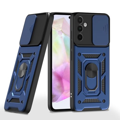 AIBEX® Back Cover for Samsung Galaxy A56 5G | D10 Tough Armor Case | Sliding Camera Shield | 360° Protection | Kickstand Ring Holder | Military-Grade Shockproof Bumper Case - Image 1