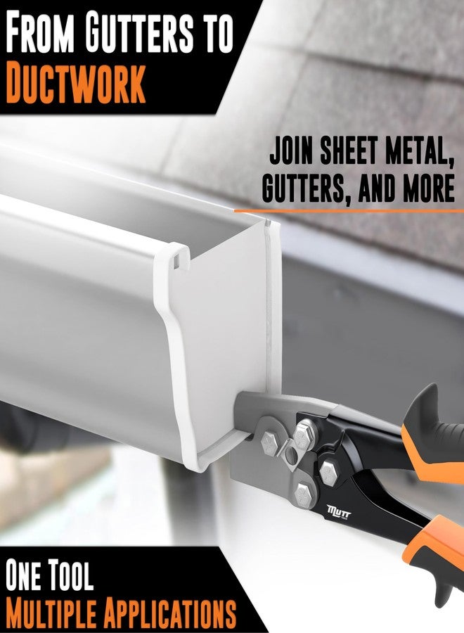 AMERICAN MUTT TOOLS مثقاب قفل سناب لوك احترافي من شركة موت تولز - أداة ثقب صفائح معدنية شديدة التحمل مزودة بقفل أمان - أداة ضغط غطاء نهاية المزاريب - أداة ضغط المزاريب الأساسية للمحترفين - Image 2