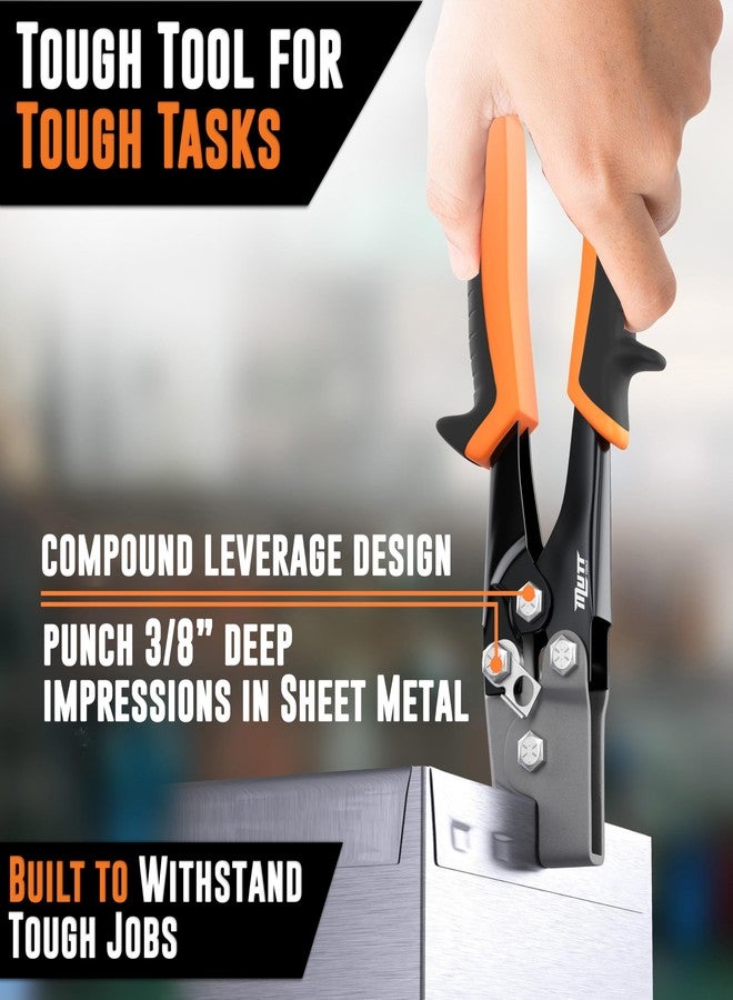 AMERICAN MUTT TOOLS مثقاب قفل سناب لوك احترافي من شركة موت تولز - أداة ثقب صفائح معدنية شديدة التحمل مزودة بقفل أمان - أداة ضغط غطاء نهاية المزاريب - أداة ضغط المزاريب الأساسية للمحترفين - Image 3