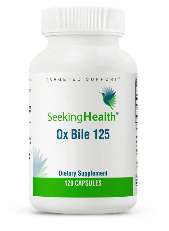Seeking Health Ox Bile 125 Mg Digestive Enzyme Supplement Gallbladder Support Histamine Intolerance Support Vegetarian Capsules (120 Capsules)  - Image 1