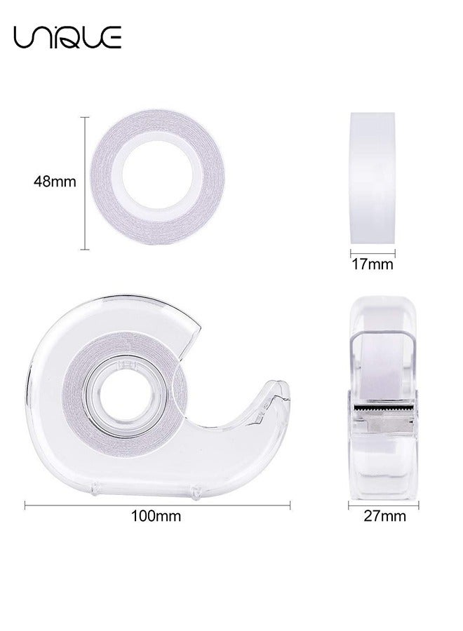 Unique 2 Roll Double Sided Clothing Tape, Body Tape Clear Fabric Strong Tape Transparent Clothing Tape Fabric Double Sided Tape for Dress, Medical Grade Tape (Cutter) - Image 2