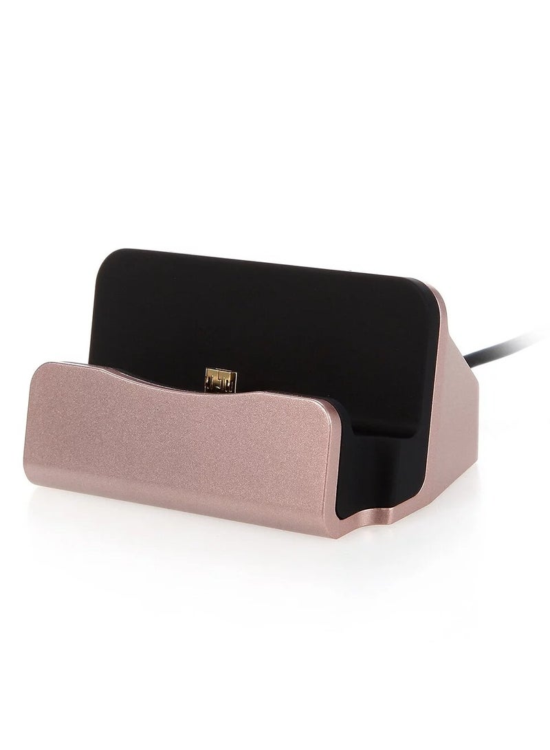 Rubik 1M Micro USB Charger Stand, Desktop Charge and Sync Dock Station Charging Desk Cradle For Samsung, Huawei and All Other Android Cellphone (Pink)  - Image 2