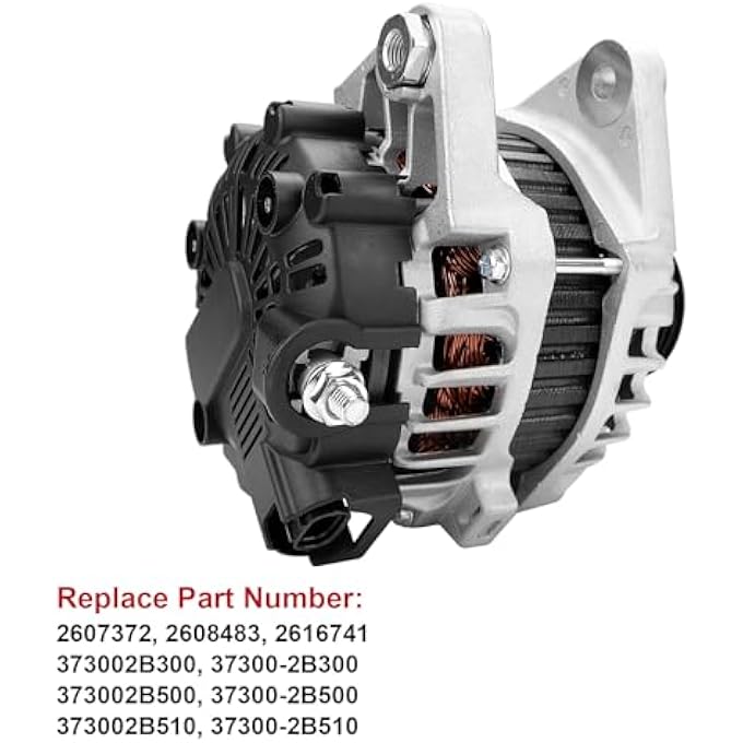 FEXON Alternator Compatible with Hyundai Veloster Accent 2012-2017 For KIA Rio 12-13 L4 1.6L Replaces 37300-2B510 37300-2B300 37300-2B500 2607372 2608483 2616741 13209N - Image 4