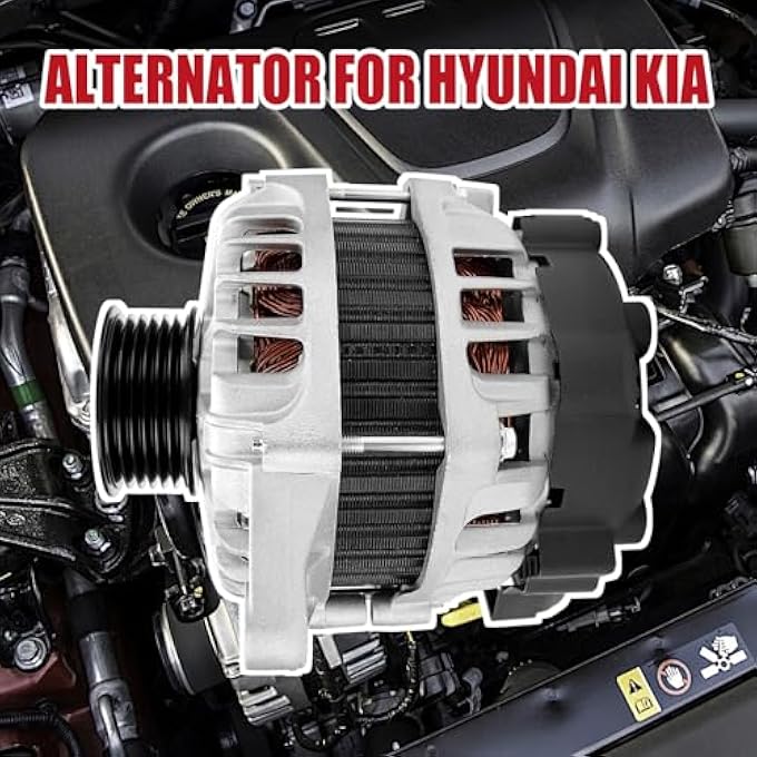 FEXON Alternator Compatible with Hyundai Veloster Accent 2012-2017 For KIA Rio 12-13 L4 1.6L Replaces 37300-2B510 37300-2B300 37300-2B500 2607372 2608483 2616741 13209N - Image 2