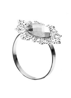 ROSENICE 12Pcs Crystal Napkin Rings (Silver)  - Image 3