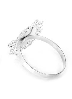 ROSENICE 12Pcs Crystal Napkin Rings (Silver)  - Image 5