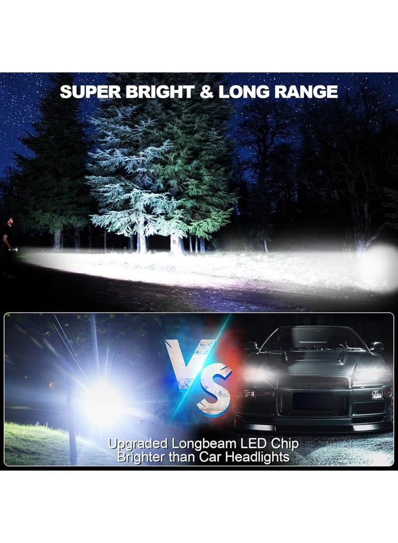 Rechargeable Flashlights High Lumens - Super Bright Small Pocket Magnetic Flashlight, 8 Modes LED Tactical Flash Light, Dual Button Powerful Work Light for Car,Home,Camping,Emergency (1PCS, Pure Black) - Image 5