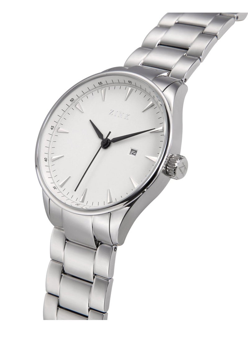 زنك ساعة ZINK ZK127G1SS-16 الأنيقة - ساعة رجالية عصرية من الفولاذ المقاوم للصدأ باللون الفضي - Image 2