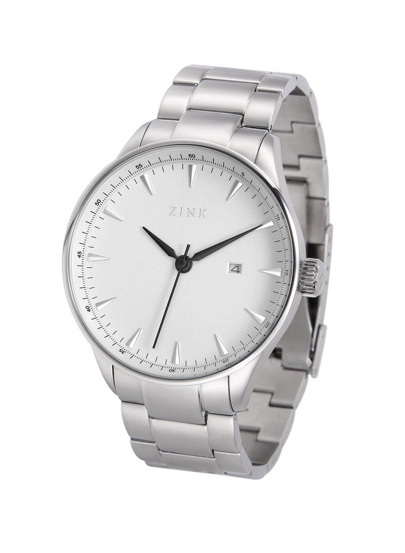 زنك ساعة ZINK ZK127G1SS-16 الأنيقة - ساعة رجالية عصرية من الفولاذ المقاوم للصدأ باللون الفضي - Image 3