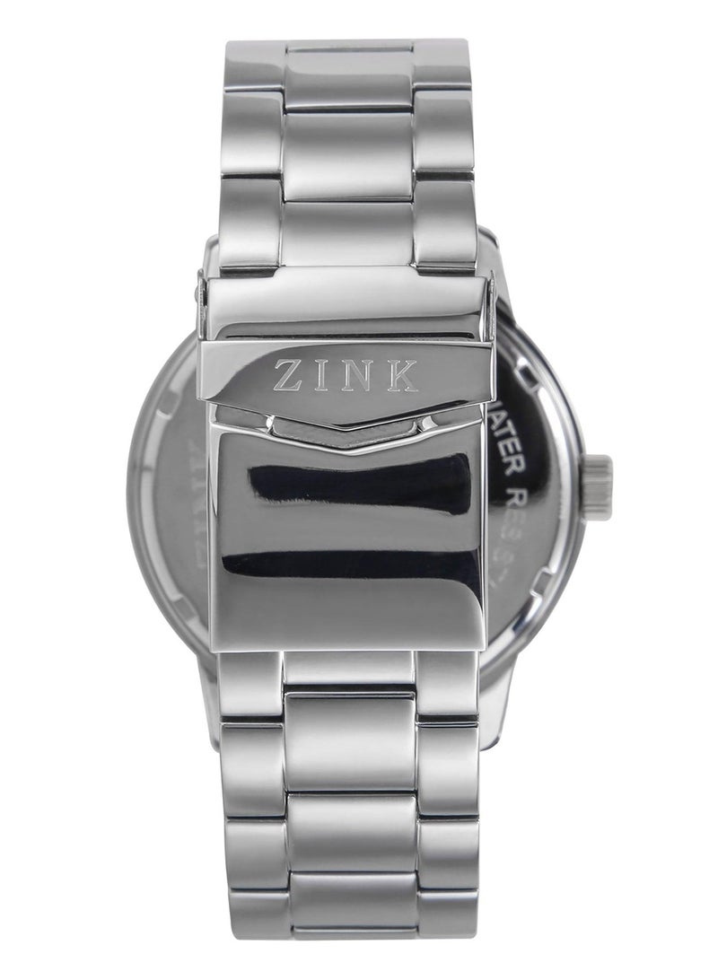زنك ساعة ZINK ZK127G1SS-16 الأنيقة - ساعة رجالية عصرية من الفولاذ المقاوم للصدأ باللون الفضي - Image 4