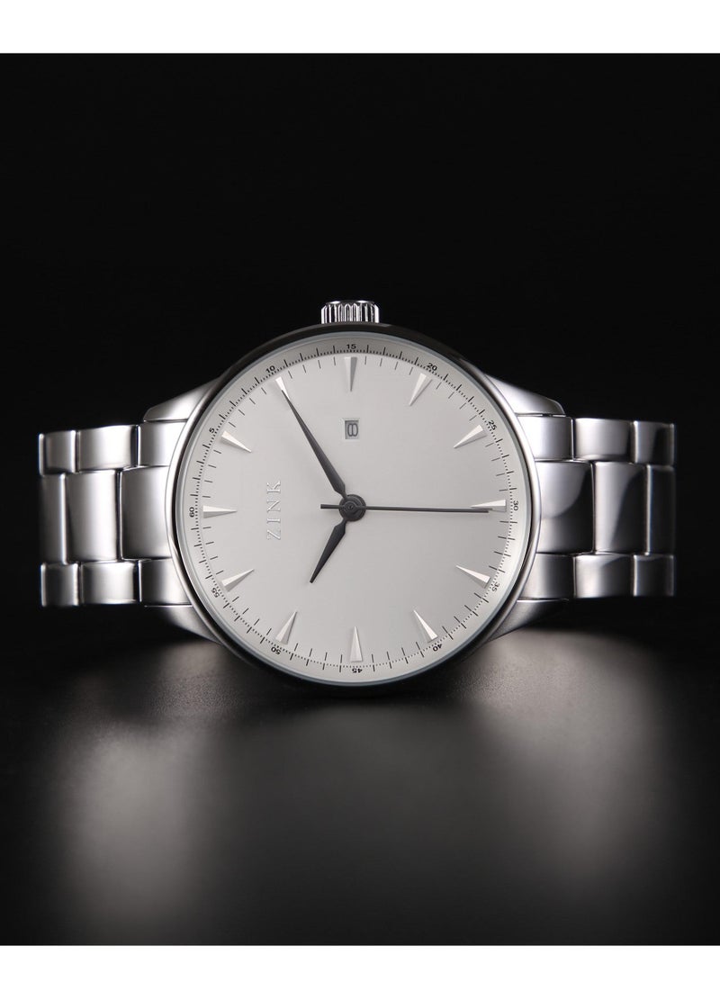 زنك ساعة ZINK ZK127G1SS-16 الأنيقة - ساعة رجالية عصرية من الفولاذ المقاوم للصدأ باللون الفضي - Image 5