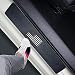 Naxizo Set of 4 American Flag Carbon Fiber Car Door Sill Protectors Decorative Entry Guard Scratch Pad Film for Auto Truck SUV FrontRear Doors Black White American Flag - Image 2