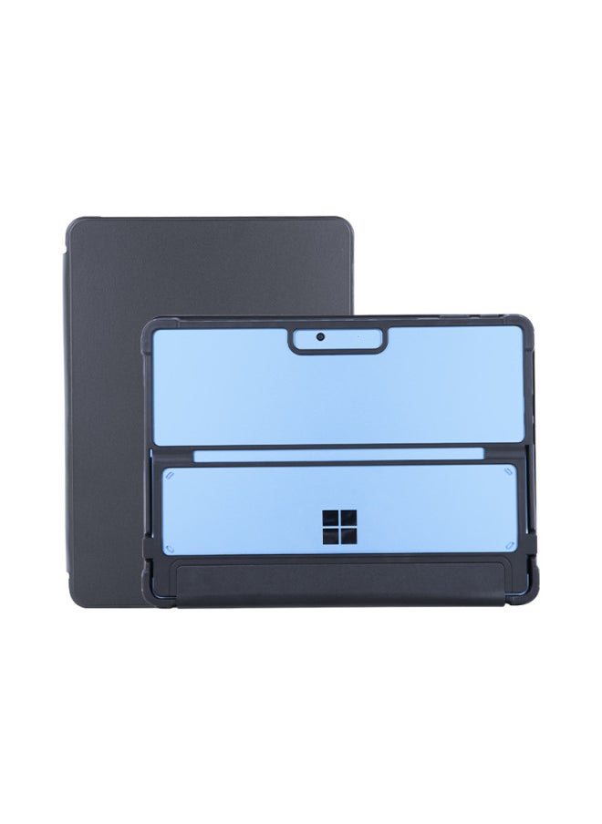 For Surface Pro10 Protective Case Pro11 Acrylic Transparent Case Microsoft Pro9 Tablet Keyboard Leather Case-Color:Black-one-piece Shell With Cover-surface Pro9/10/11  - Image 1