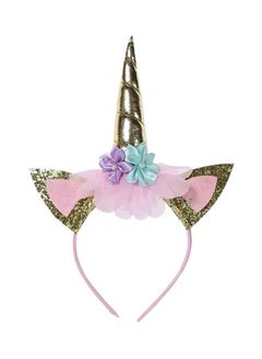 Generic Unicorn Print Dresses With Headband for Girls  - Image 3