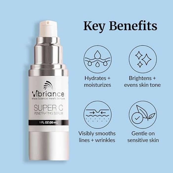 Vibriance Super C Serum for Mature Skin - All-in-One Vitamin Formula Hydrates, Firms, Lifts, Smooths, Targets Age Spots, Wrinkles, 1 fl oz - Image 4